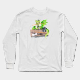 Cute Baby Green Dragon Long Sleeve T-Shirt